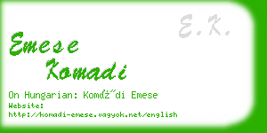 emese komadi business card